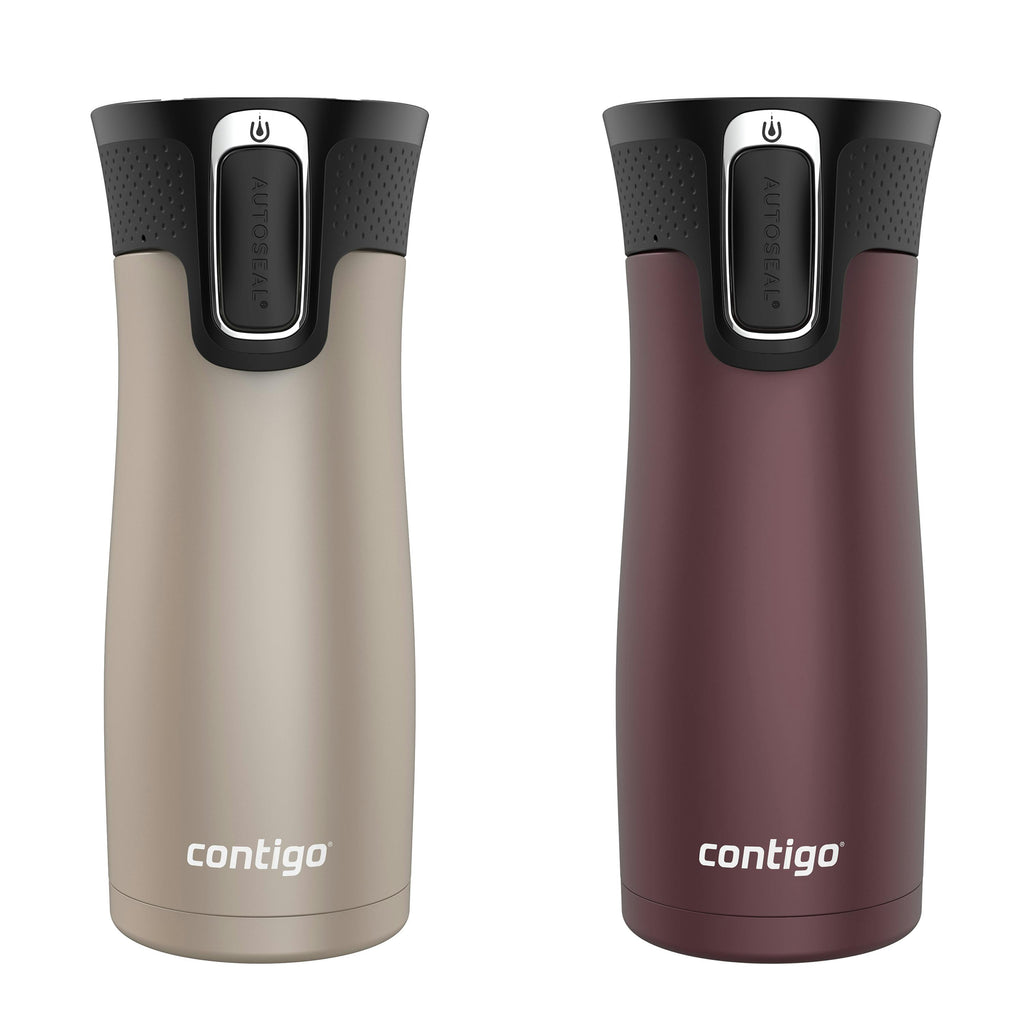 Contigo® West Loop 2.0 Leak-Proof Spill-Proof Insulated Stainless Steel Travel Mug, 16oz., 2 Pack