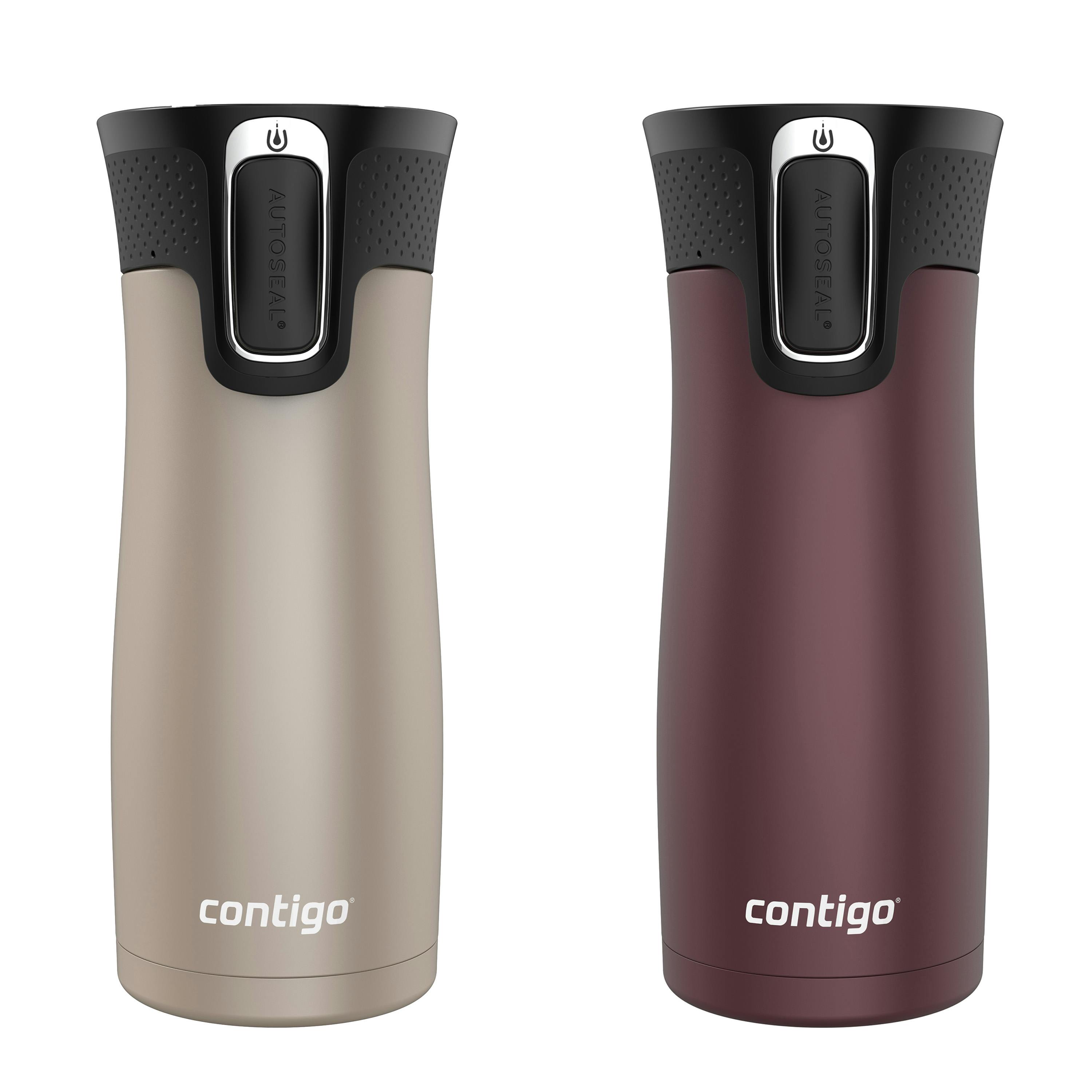 Contigo® West Loop 2.0 Leak-Proof Spill-Proof Insulated Stainless Steel Travel Mug, 16oz., 2 Pack