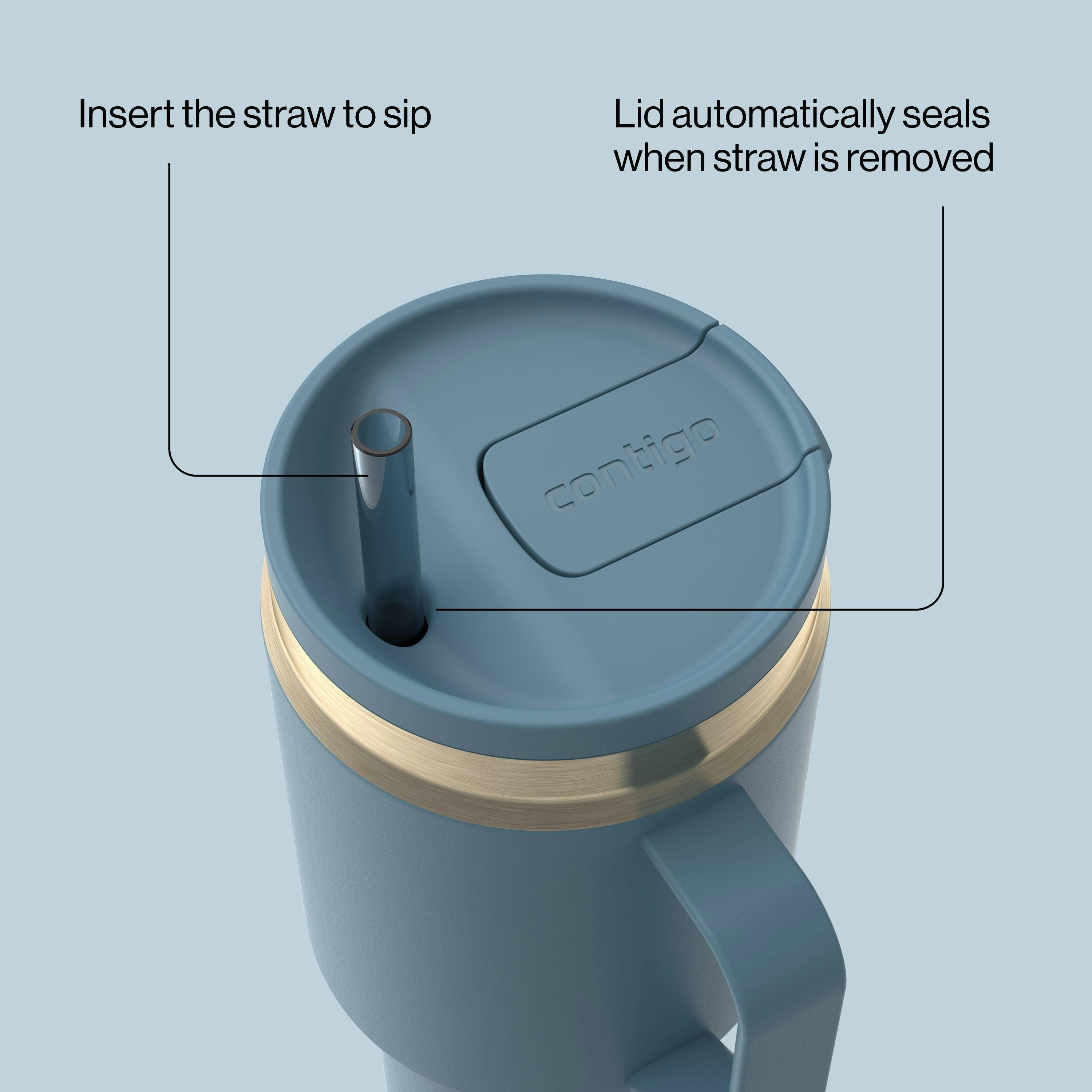 30 oz SnapSeal™ Tumbler (w/ Straw & Handle)