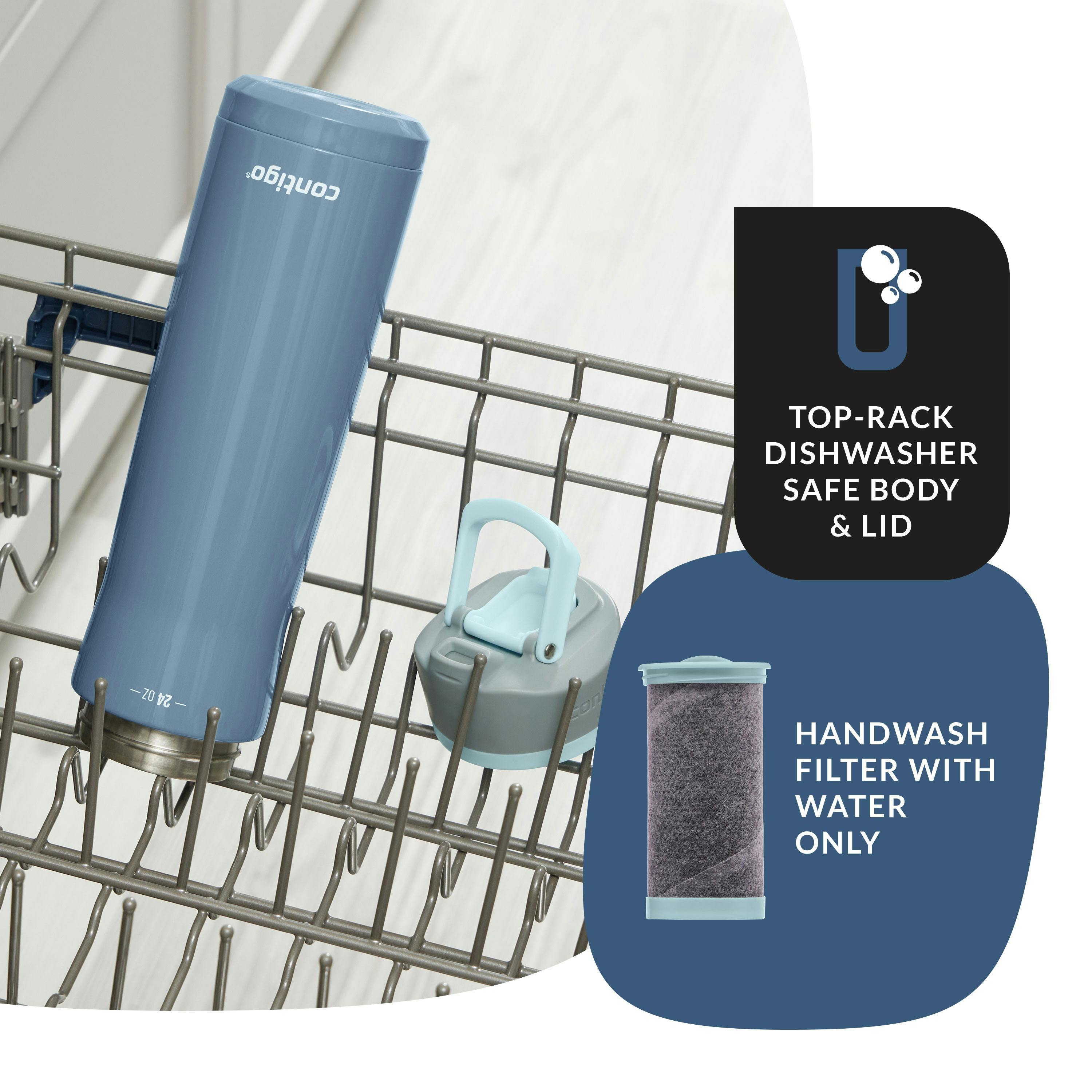 Contigo® Clybourn Chill Freeflow Filtration Stainless Steel Water Bottle with AUTOSEAL® Lid, 24oz