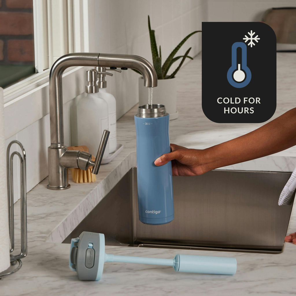 Contigo® Wells Chill Stainless Steel Filter Water Bottle with AUTOSPOUT® Straw Lid, 24 Oz