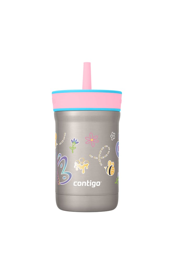 Kids Leighton Spill-Proof Stainless Steel Tumbler with Straw, 12oz O2